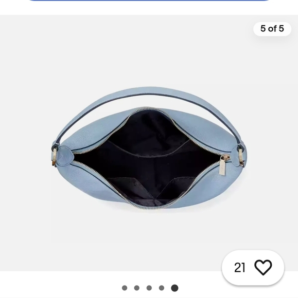 NWT Kate Spade Leila Bag. Pebble Leather in Light Blue - Picture 5 of 6